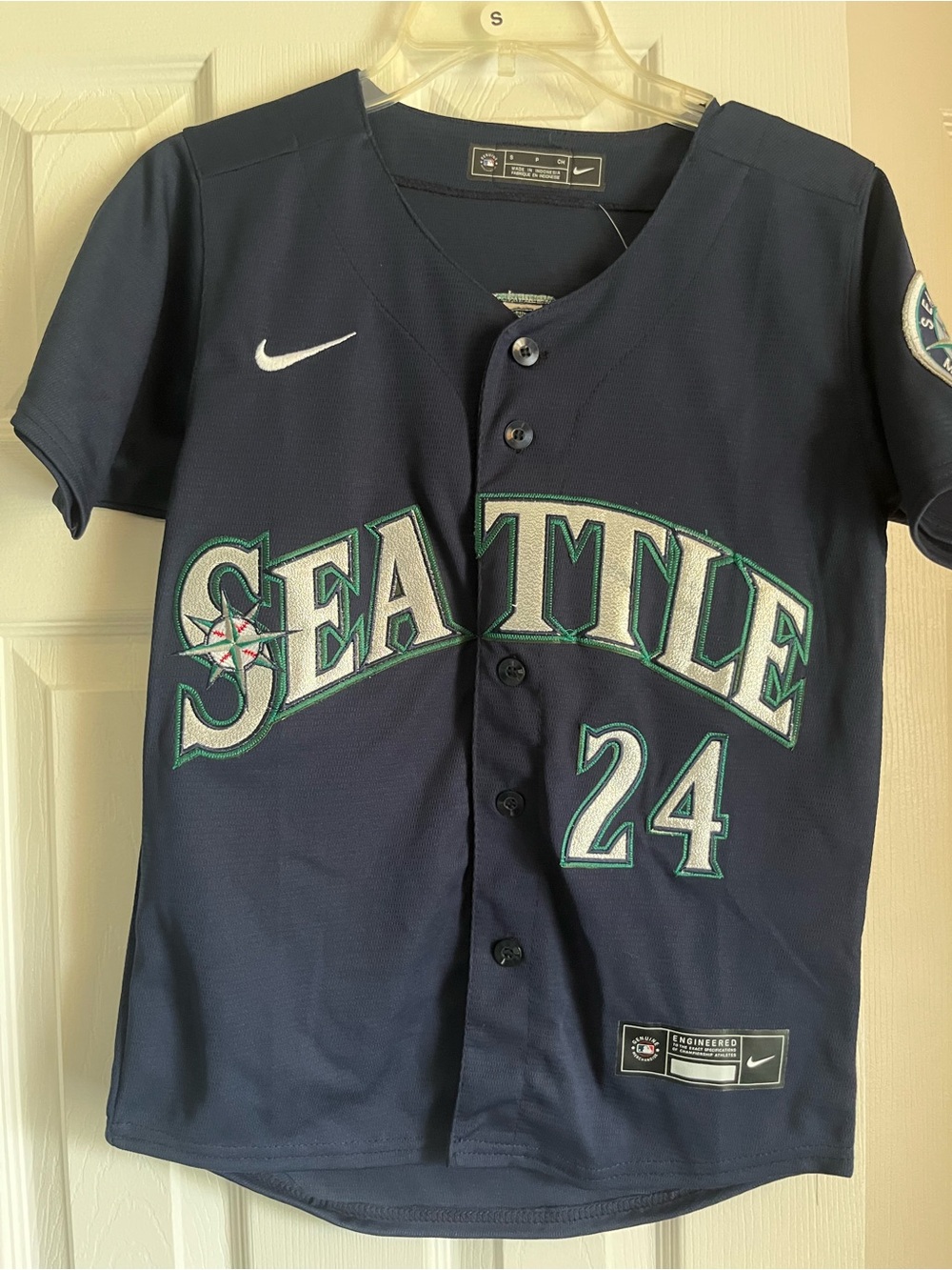 Nike Navy Seattle Mariners #24 Kids Baseball Jersey